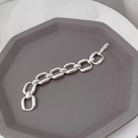 NEW Chunky 925 Sterling Silver Chain Link Bracelet - Picture 5 of 10